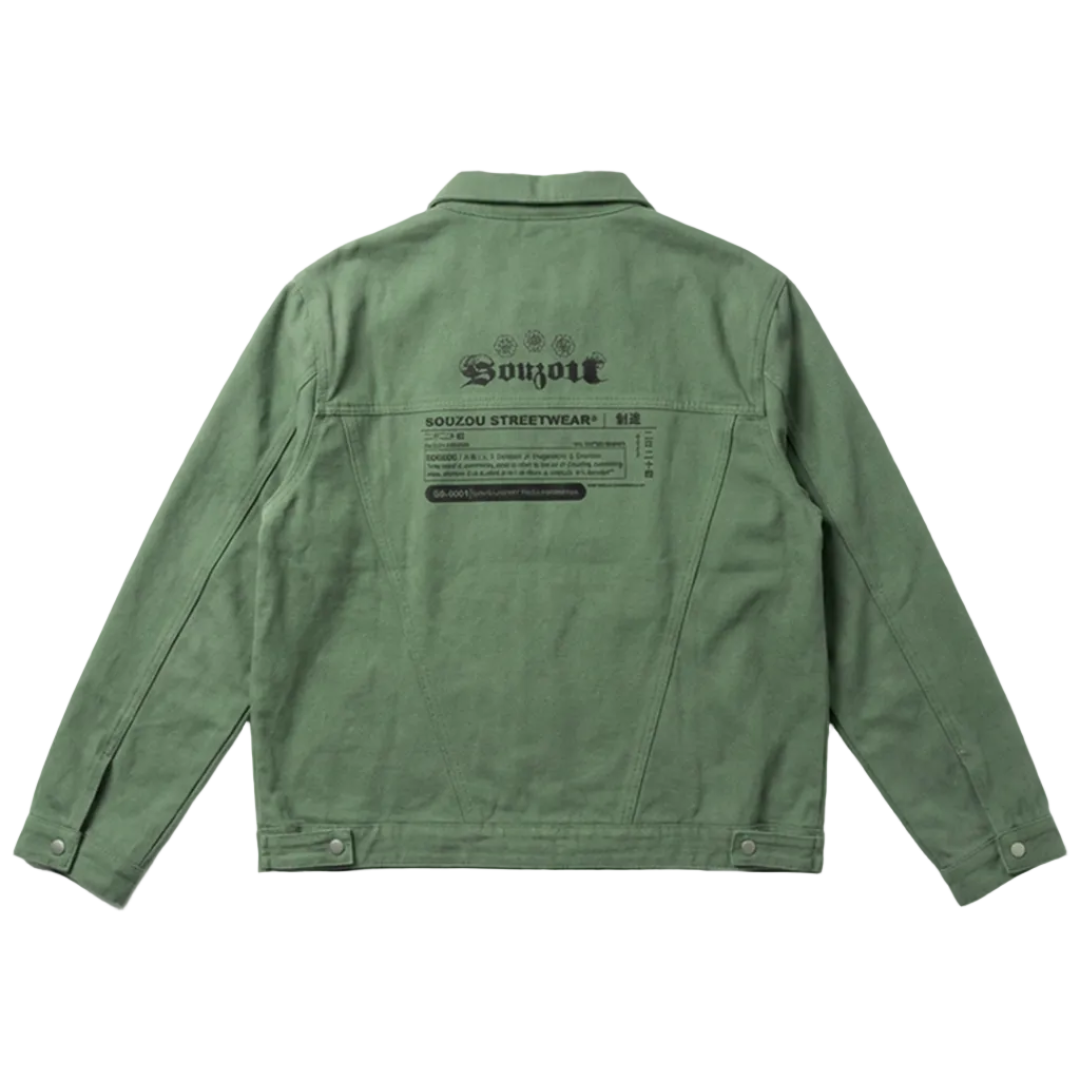 01 - FADED EVERGREEN CANVAS JACKET