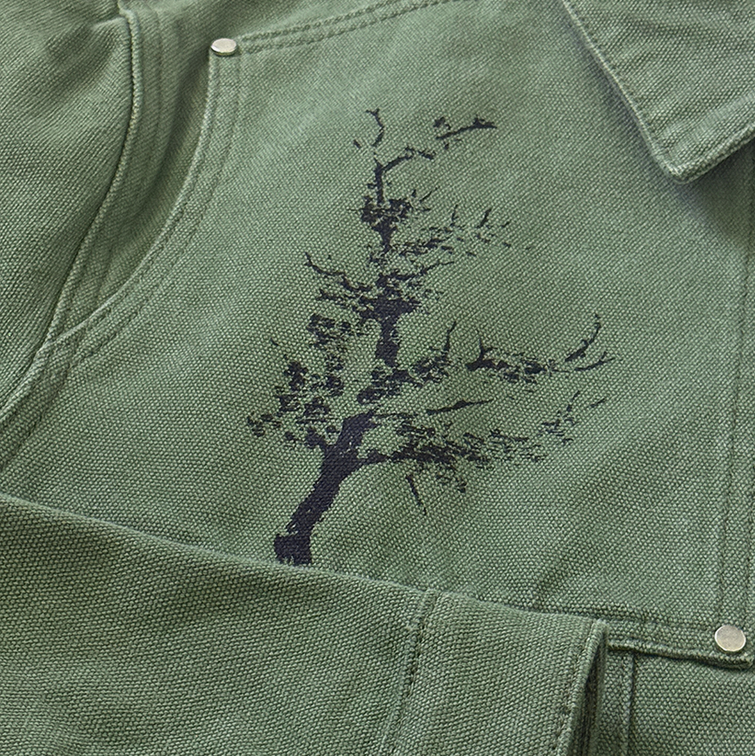 01 - FADED EVERGREEN CANVAS JACKET