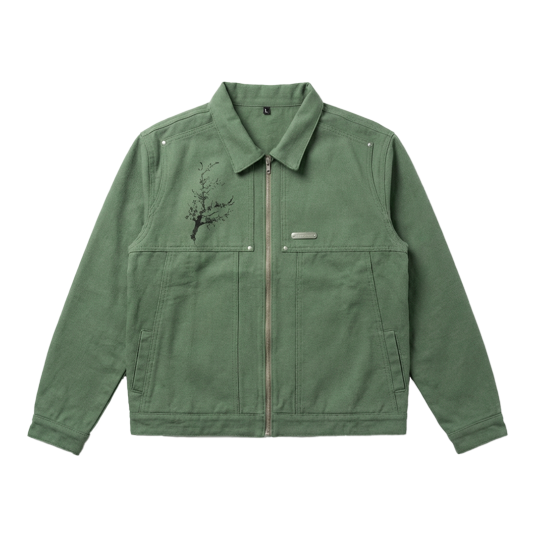 01 - FADED EVERGREEN CANVAS JACKET