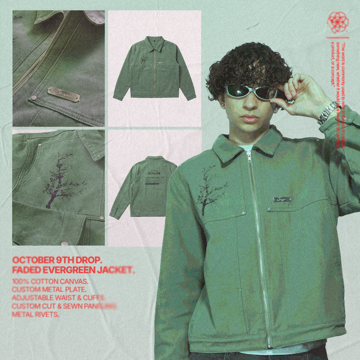 01 - FADED EVERGREEN CANVAS JACKET